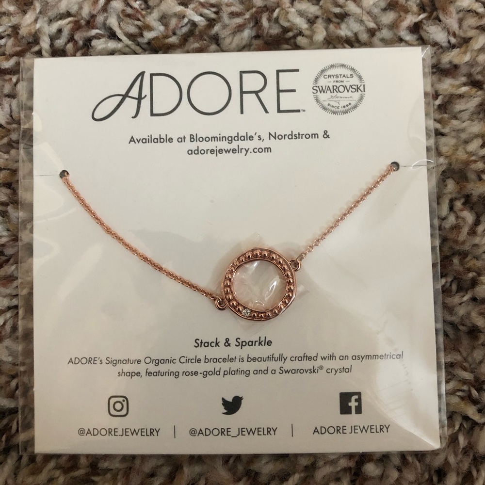Adore Rose Gold Signature Organic Circle bracelet